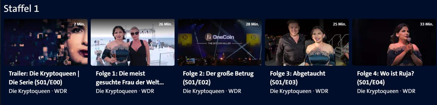 Die vier Folgen der "Kryotoqueen von Johan von Mirbach, ab sofort in der ARD-Mediathek. 