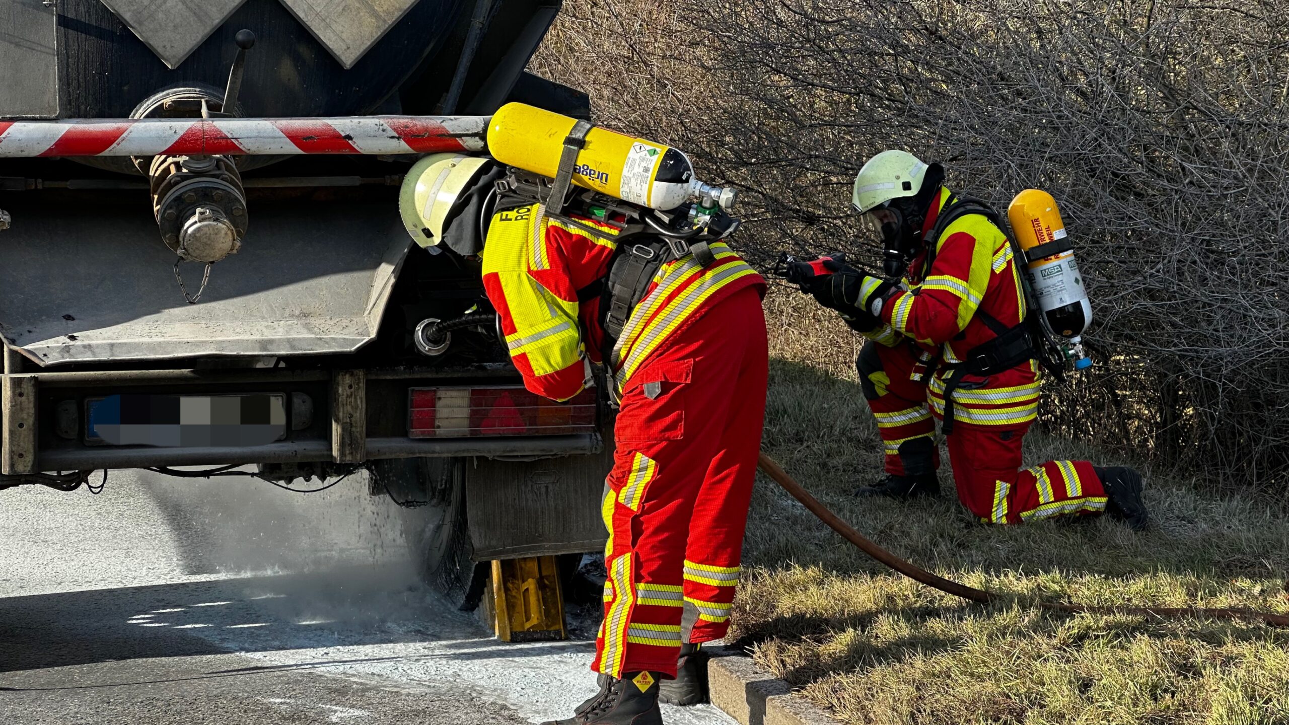 Feuerwehreinsatz B14 Bei Rottweil Gesperrt