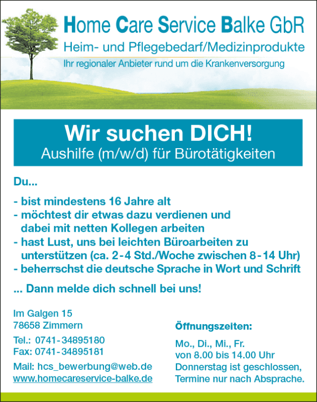 balke 90x114mm stellenanzeige