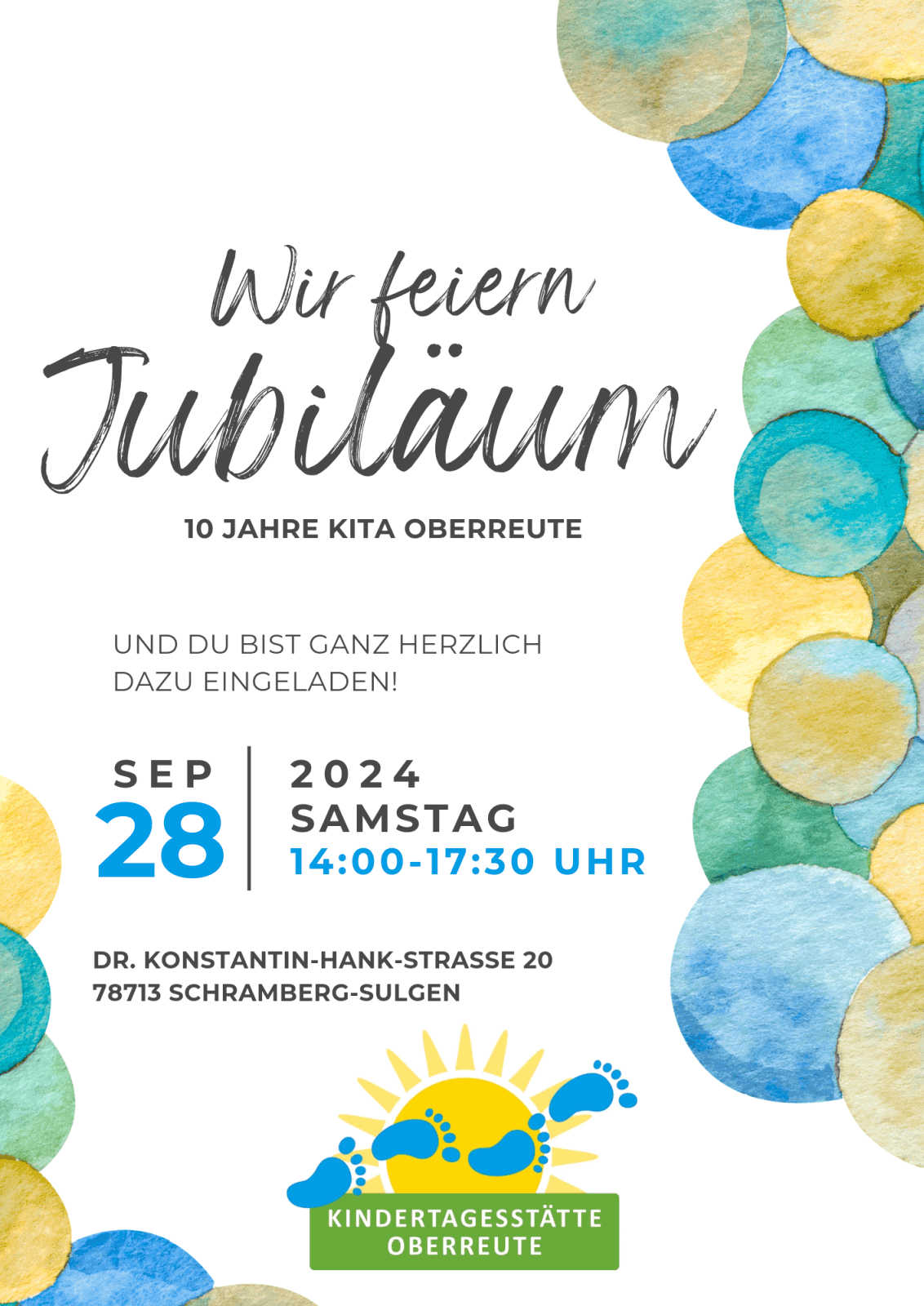 flyer jubiläum kita oberreute dkpm 300824