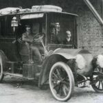 der 45 ps mercedes von fabrikant paul landenberger war eines der ersten autos in schramberg (um 1905)