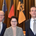 Dr. Dietmar Foth, Ministerin Marion Gentges und der neue Präsident Florian Diekmann. Fotos: wede