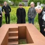 Abstiege oder Aufstiege? Eine von zwei neuen Skulpturen auf dem Hausener Kunst-Areal. Foto: al